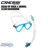 Cressi Ocean VIP Mask & Snorkel Set Clear/Aquamarine