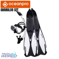 Ocean Pro Gnaraloo Mask Snorkel Fins Set White