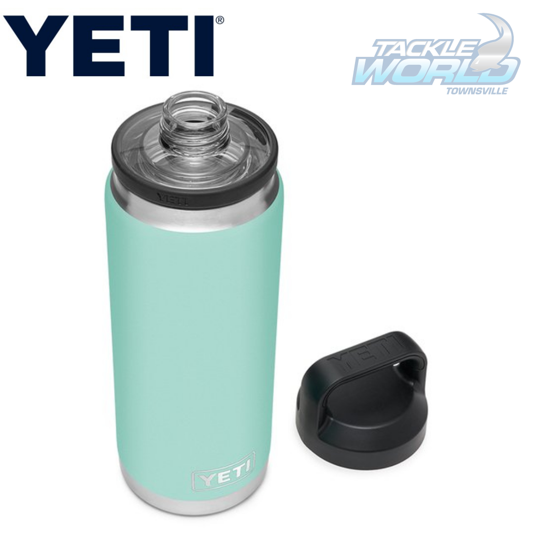 YETI Rambler Bottle, with Straw Cap - BLACK . 769ml, 26oz