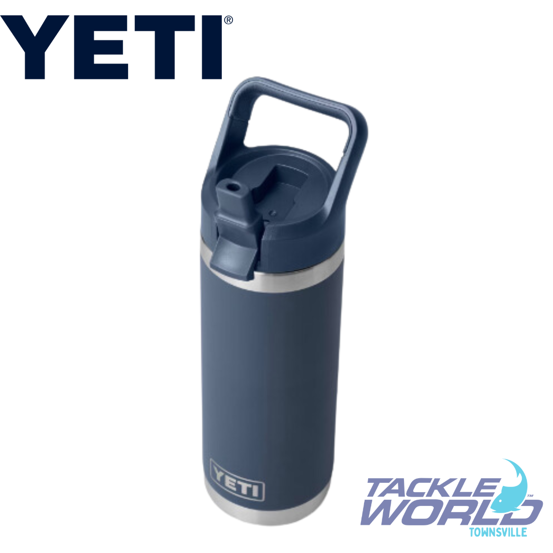YETI Rambler 18 oz Bottle, Vacuum Insulated, Stainless Steel with Straw  Cap, Navy