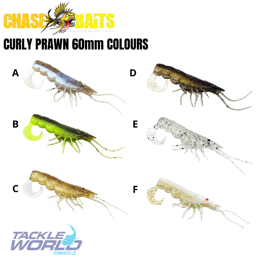 Chasebaits Curly Prawn 60mm