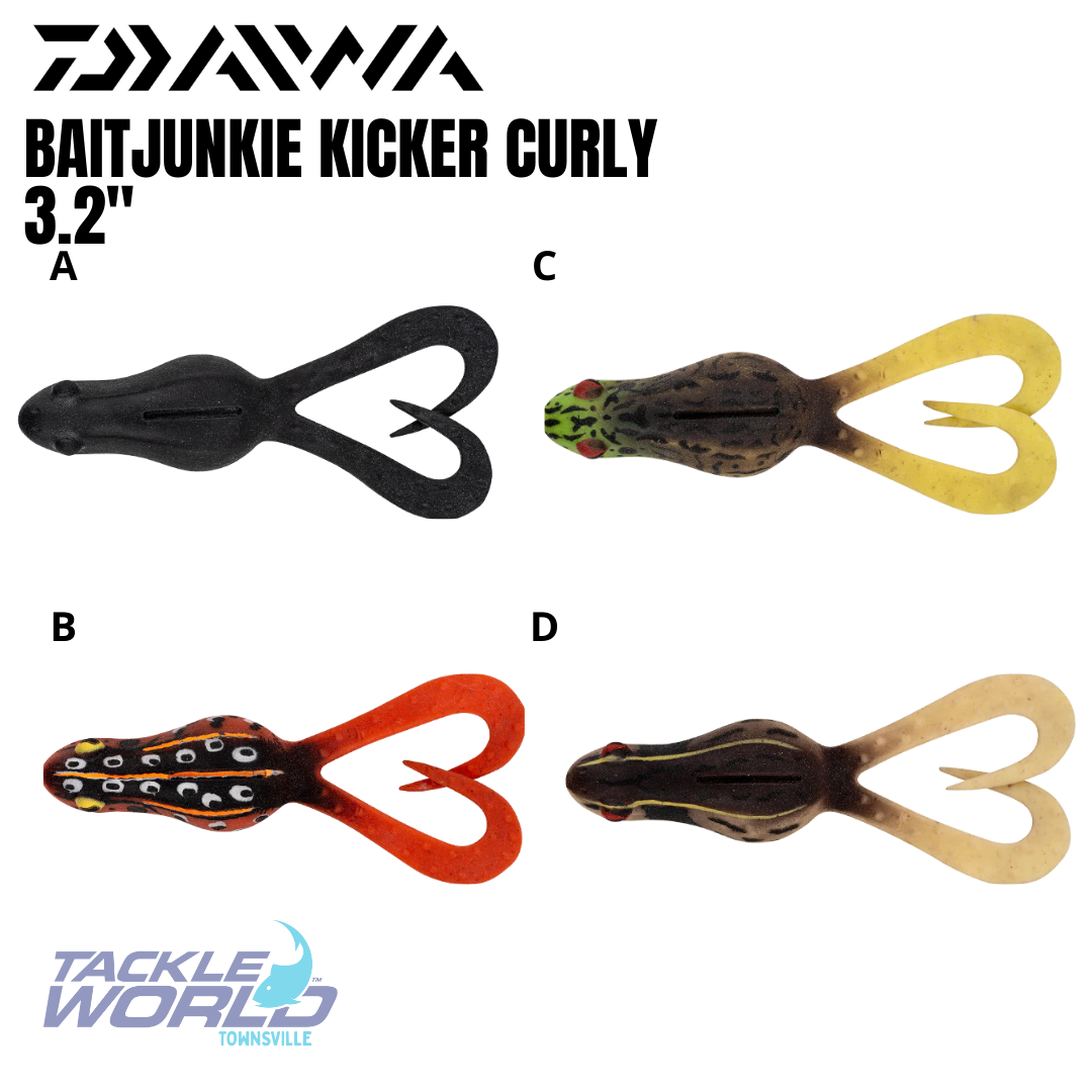 Daiwa BaitJunkie Kicker Curly 3.2in Black