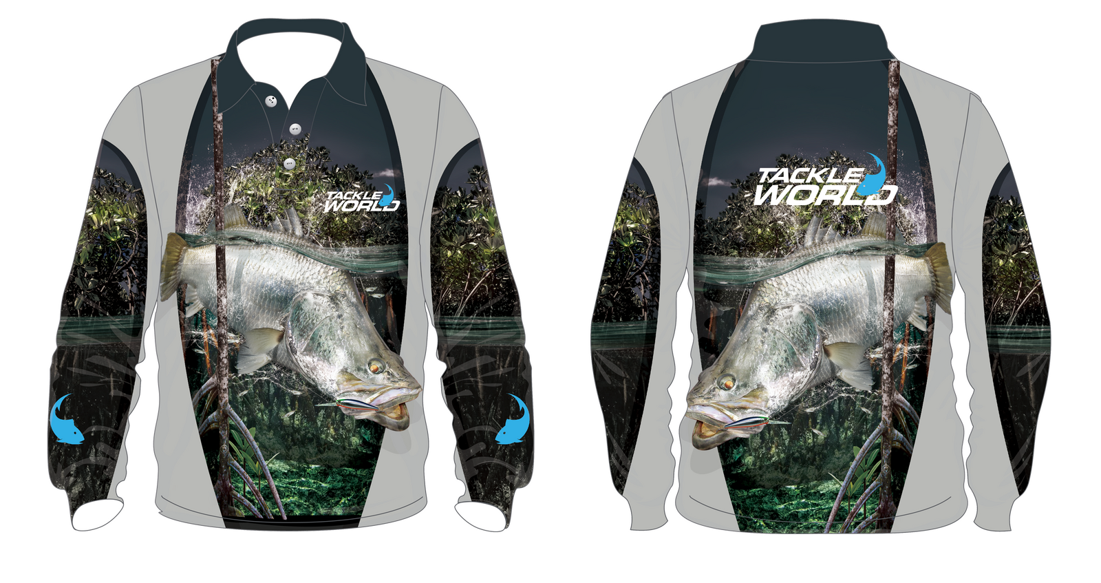 Tackle World Fishing Shirt V2 Barra - Kids