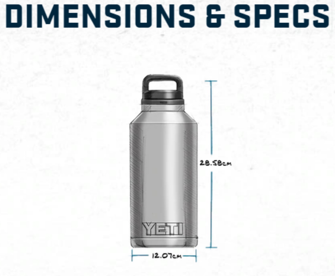 YETI Rambler 64 oz Bottle with Chug Cap - Rescue Red