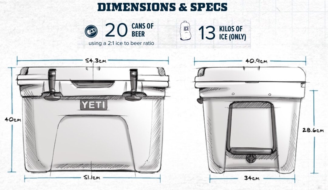 Yeti 35 best sale size