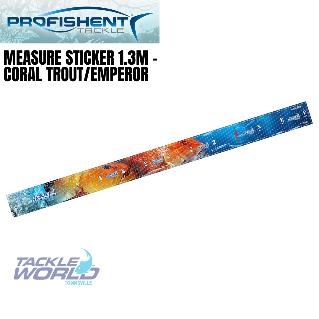 Measure Sticker 1.3m TW - Coral Trout/Emperor - Profishent