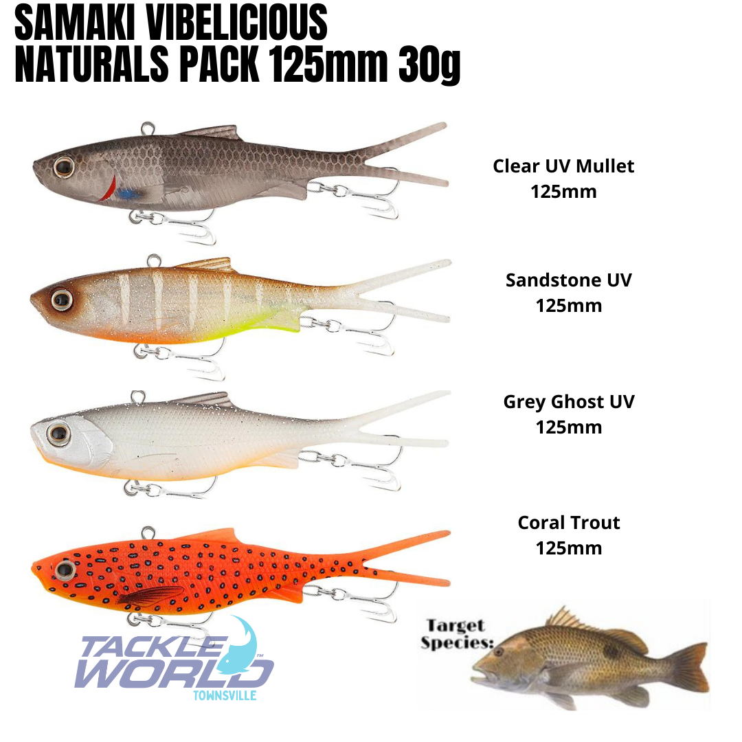 Samaki Vibelicious Naturals Pack - 4 Lures