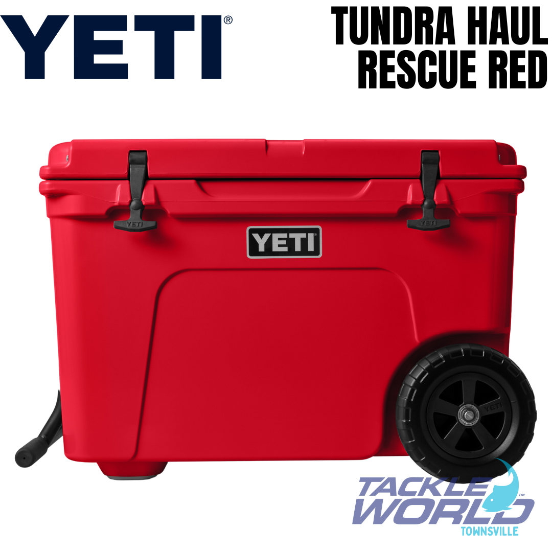 Yeti Rescue Red Tundra Haul Wheeled Cooler