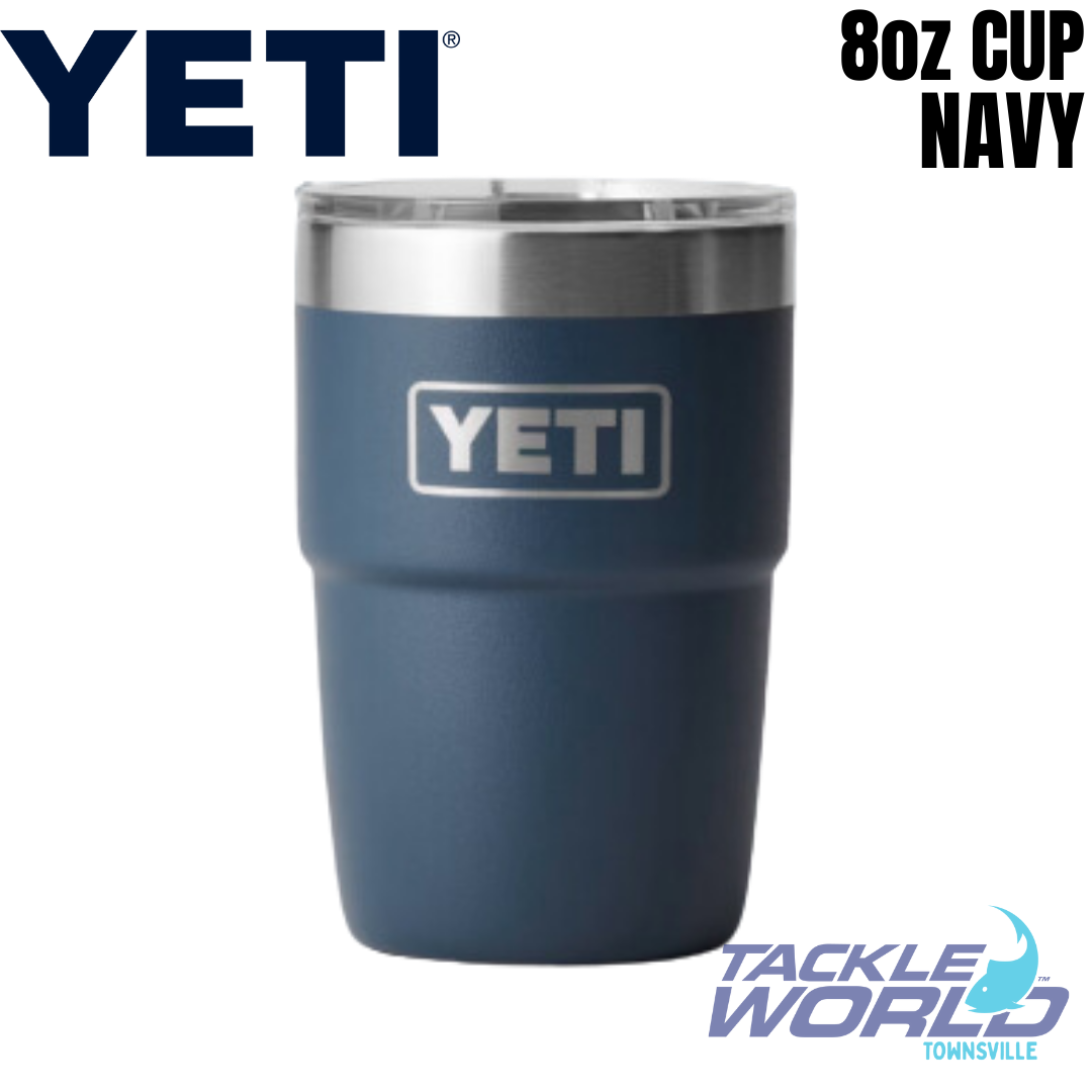 Tea Cup 8 Ounce Yeti and Snowflakes in Ice Blue 