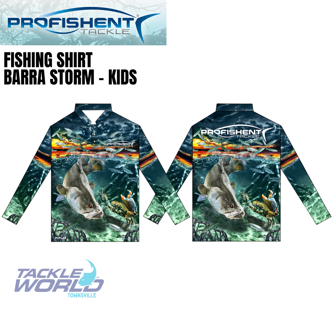Profishent Fishing Shirt Barra Storm - Children & Infant Sizes