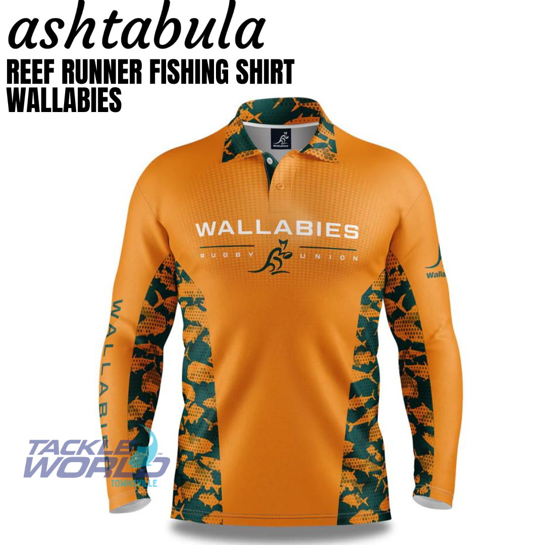 Reef Runner Fishing Shirt Wallabies - NRL