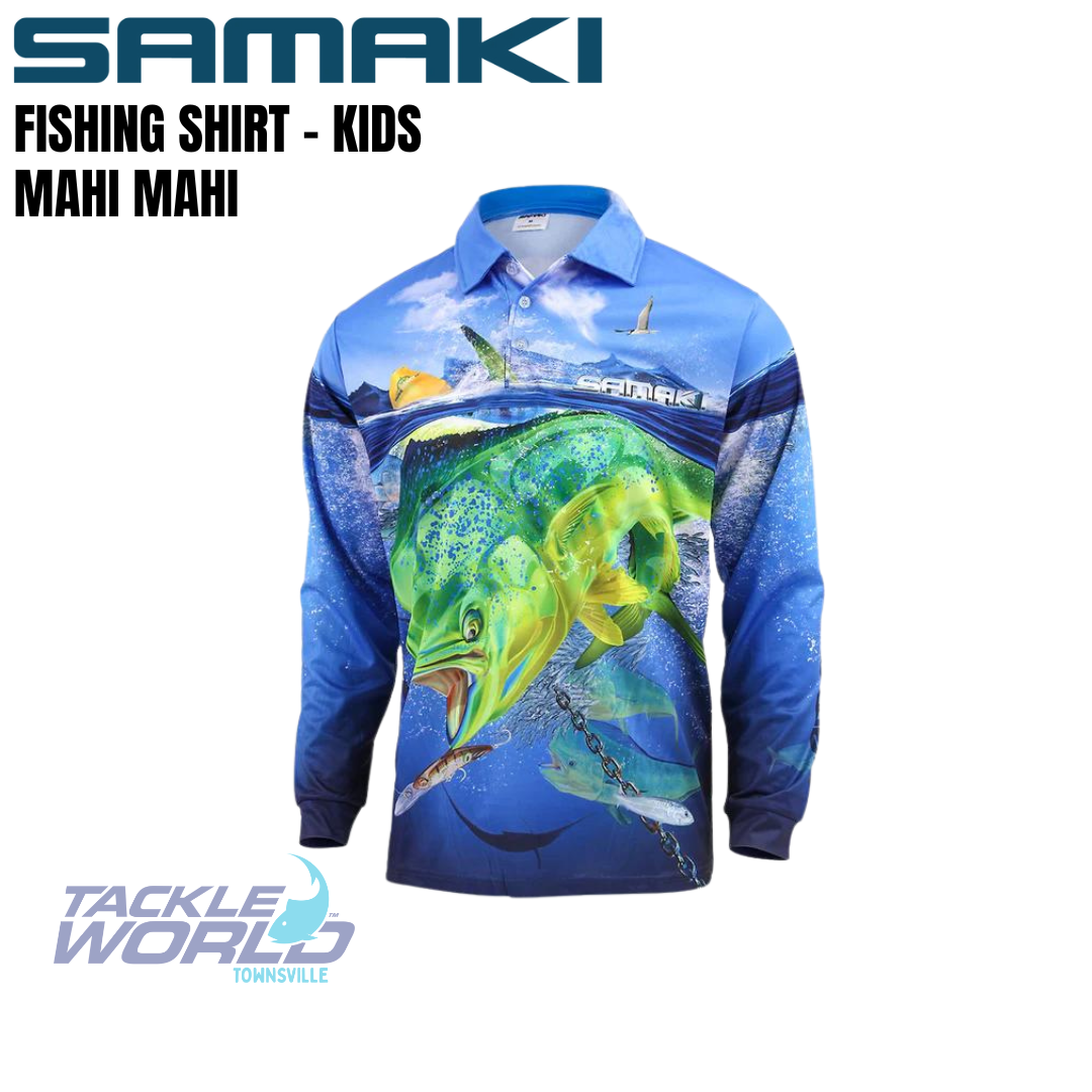 Samaki Red Snapper – Long Sleeve Adult Fishing Shirt Size XL