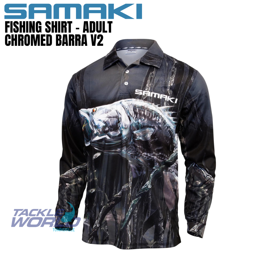 Samaki Fishing Shirt Chromed Barra V2 Adults
