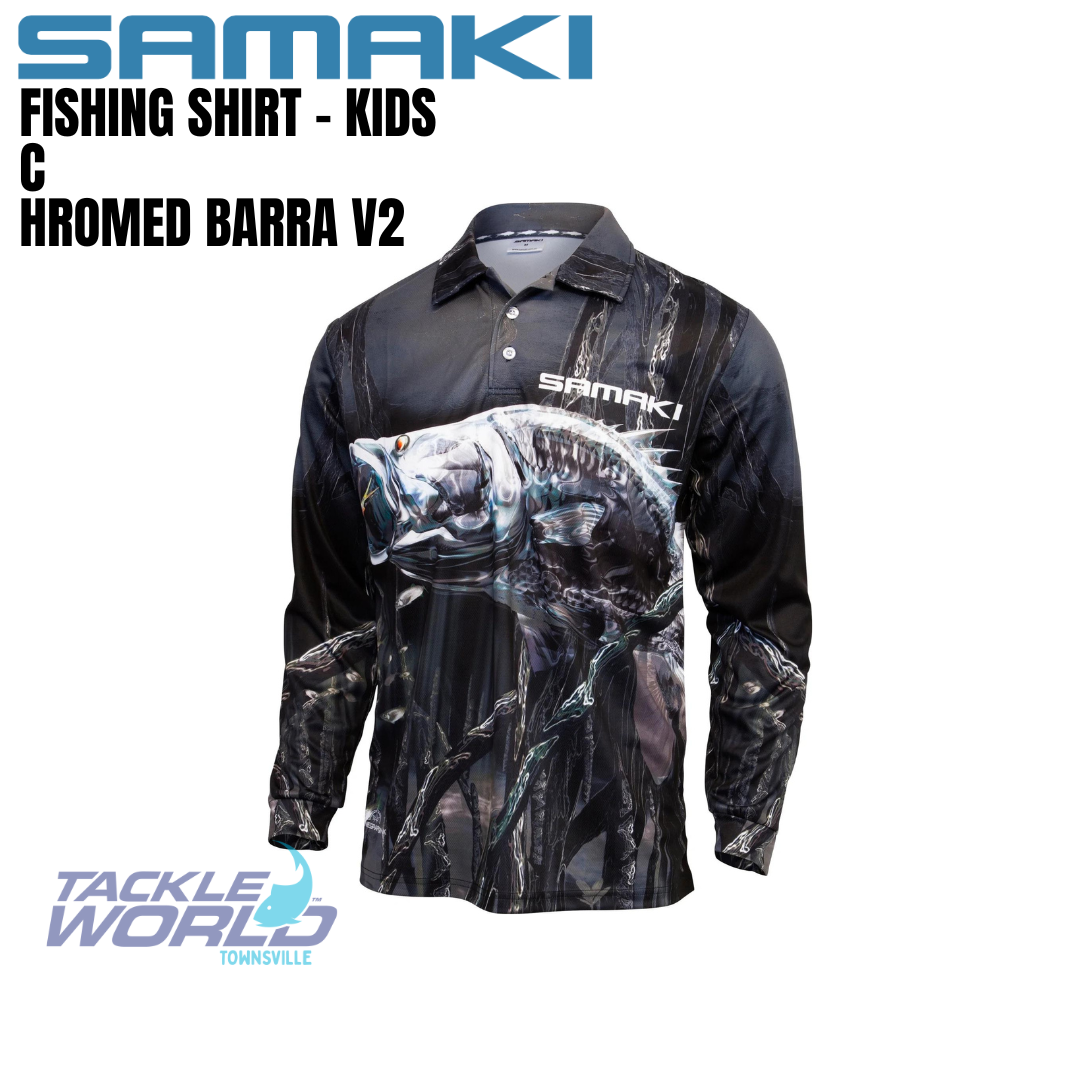 Samaki Saltwater Barra Long Sleeve Fishing Shirt – (Kids) Size 12 - Outback  Adventures Camping Stores