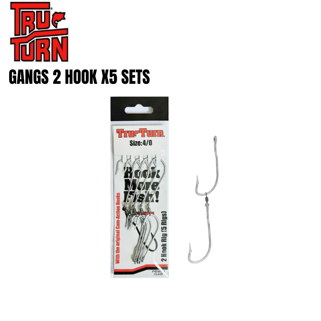 Tru Turn Gangs 2 hook x 5 Sets