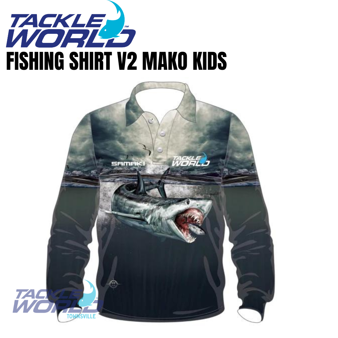 Tackle World Fishing Shirt V2 Samaki MAKO - Kids