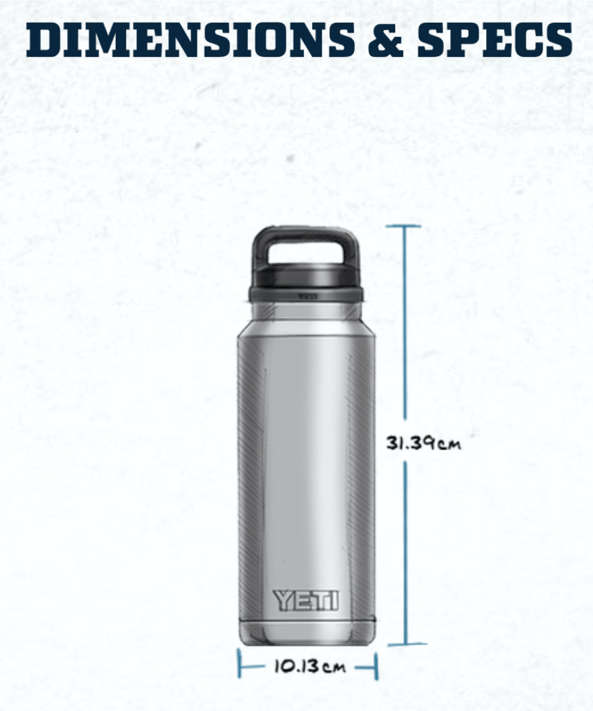 Yeti 46oz Bottle (1.36L) Charcoal with Chug Cap