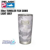 Pelagic 20oz Tumbler Fish Camo Light Grey