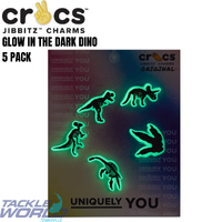 Crocs JIBBITZ Glow In The Dark Dino 5 Pack