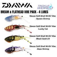 Daiwa Steez Soft Shell Vibe Bream & Flathead Pack 4 Lures