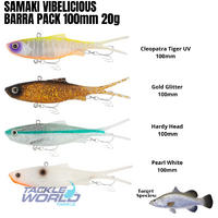 Samaki Vibelicious 100mm Barra 4 Pack