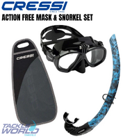 Cressi Action Plus Free MS Set Blue Camo