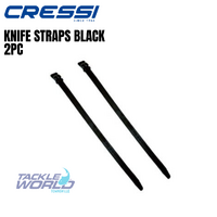 Cressi Knife Straps Black 2pc