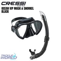 Cressi Ocean VIP Mask & Snorkel Set Black