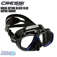 Cressi Mask Action Black Blue GoPro Mount