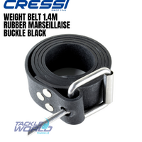 Cressi Weight Belt 1.4m Rubber Marseillaise Buckle Black