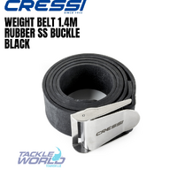 Cressi Weight Belt 1.4m Rubber SS Buckle Black