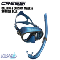 Cressi Calibro Mask & Corsica Snorkel Set Blue