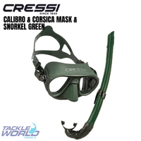 Cressi Calibro Mask & Corsica Snorkel Set Green