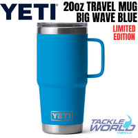 Yeti 20oz Travel Mug (591ml) Big Wave Blue with Stronghold Lid