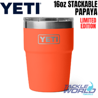 Yeti 16oz Stackable Cup (473ml) Papaya with Magslider Lid