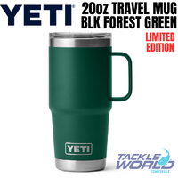 Yeti 20oz Travel Mug (591ml) Black Forest Green with Stronghold Lid
