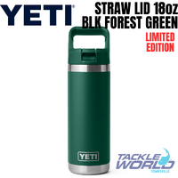 Yeti 18oz Bottle (532ml) Black Forest Green with Straw Lid