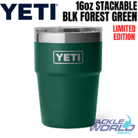 Yeti 16oz Stackable Cup (473ml) Black Forest Green with Magslider Lid