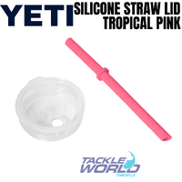 Yeti Rambler Tumbler Silicone Straw Lid Small Tropical Pink