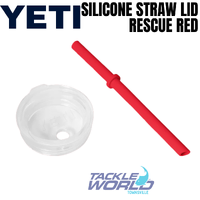 Yeti Rambler Tumbler Silicone Straw Lid Small Rescue Red
