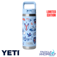 Yeti Rambler Bottle Straw Lid 18oz Big Sky Summer Camp