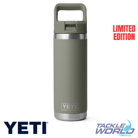 Yeti Rambler Bottle Straw Lid 18oz Pampa Green