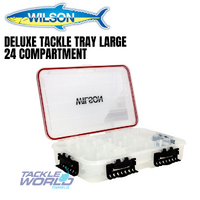 Wilson Deluxe Waterproof Tackle Tray Large Deep 24 compartment