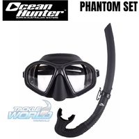 Ocean Hunter Phantom Mask & Snorkel Set Black