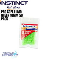 Instinct Pro Soft Lumo Oval Beads Green 50pk 10mm