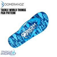 Boomerangz V8 Tackle World Navy Thongs Fish Pattern
