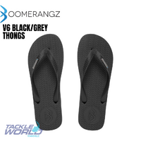 Boomerangz V6 Reg Black/Grey Thongs 