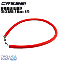 Cressi Gun Rubber Quick Bridle Micro Bore 14mm Red