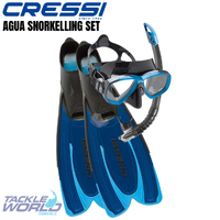 Cressi Agua Snorkelling Mask Snorkel Fin Set