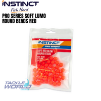 Instinct Pro Soft Lumo Round Beads Red Glow 50pack